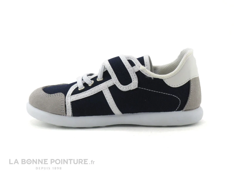 Batilas 394 001 - Basket GARCON Toile Bleu Marine Avec Scratch 4 Batilas 394 001 - Basket GARCON Toile Bleu Marine Avec Scratch – Image 2