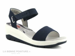 Jana 8-28761-20 Navy - Sandale Bleu Marine Femme - Talon Compense