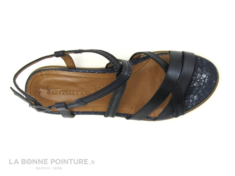 Tamaris 1-28207-28 Navy - Brides Croisees - Nu-pieds Bleu Marine F 8 Tamaris 1-28207-28 Navy - Brides Croisees - Nu-pieds Bleu Marine F – Image 6