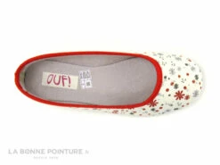 Ouf BESCO Rouge - Ecru Fleuri - Pantoufle Ballerine Femme -LA BONNE POINTURE Soldes cd24607c73b9e66c561f35ea11d5d5ef img 9080.jpg 170494