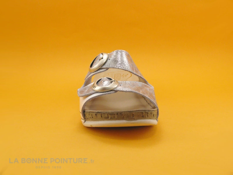 Fly Flot FLETY Blanc - Gris Metal - 2 Brides Reglables - Mule 4 Fly Flot FLETY Blanc - Gris Metal - 2 Brides Reglables - Mule – Image 2