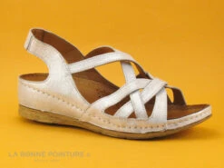 Karyoka PANA Champagne - Sandale Femme Beige - Talon Compense -LA BONNE POINTURE Soldes cd24607c73b9e66c561f35ea11d5d5ef img 9293.jpg 170728