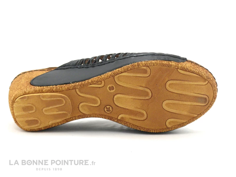 Karyoka GENI Noir - Mule Talon Compense Cuir Noir 8 Karyoka GENI Noir - Mule Talon Compense Cuir Noir – Image 6