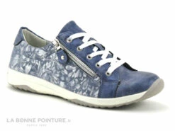 Topway B835570 Blue - Baskets Femme Bleu Jeans Avec Zip Et Lacet