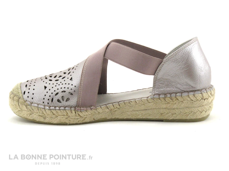 Fabiolas M105704 Rose Metallise - Espadrille Cuir Rose 5 Fabiolas M105704 Rose Metallise - Espadrille Cuir Rose – Image 3