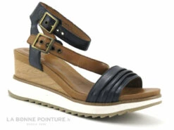 Tamaris 1-28021-28 Navy Nut - Sandale Bleu Marine - Talon Compense