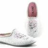 Zels 4594 Gris - Rayures Et Fleur Brodee - Pantoufle Mule Femme -LA BONNE POINTURE Soldes cd24607c73b9e66c561f35ea11d5d5ef img 9522.jpg 171035