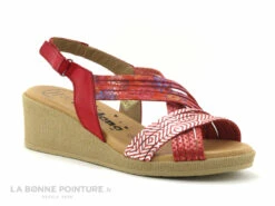 Jordana 3341 - Sandale Compensee Femme Cuir Rouge Et Argent -LA BONNE POINTURE Soldes cd24607c73b9e66c561f35ea11d5d5ef img 9672.jpg 159523