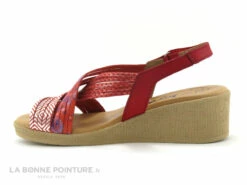 Jordana 3341 - Sandale Compensee Femme Cuir Rouge Et Argent -LA BONNE POINTURE Soldes cd24607c73b9e66c561f35ea11d5d5ef img 9674.jpg 159521