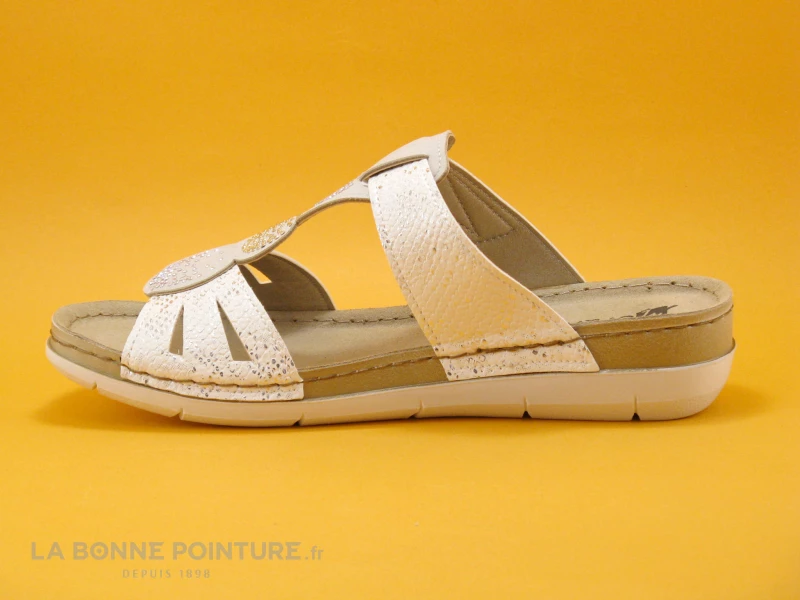 Morans MELIANDE Blanc Python - Dessus Perles - Mule Femme 4 Morans MELIANDE Blanc Python - Dessus Perles - Mule Femme – Image 2