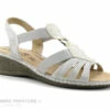 Sweet R MANOCO Blanc Argent - Strasses - Sandale Femme