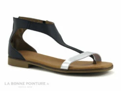 Jordana 3594 - Bleu Marine Et Argent - Sandale Femme Avec Zip -LA BONNE POINTURE Soldes cd24607c73b9e66c561f35ea11d5d5ef img 9959.jpg 171483